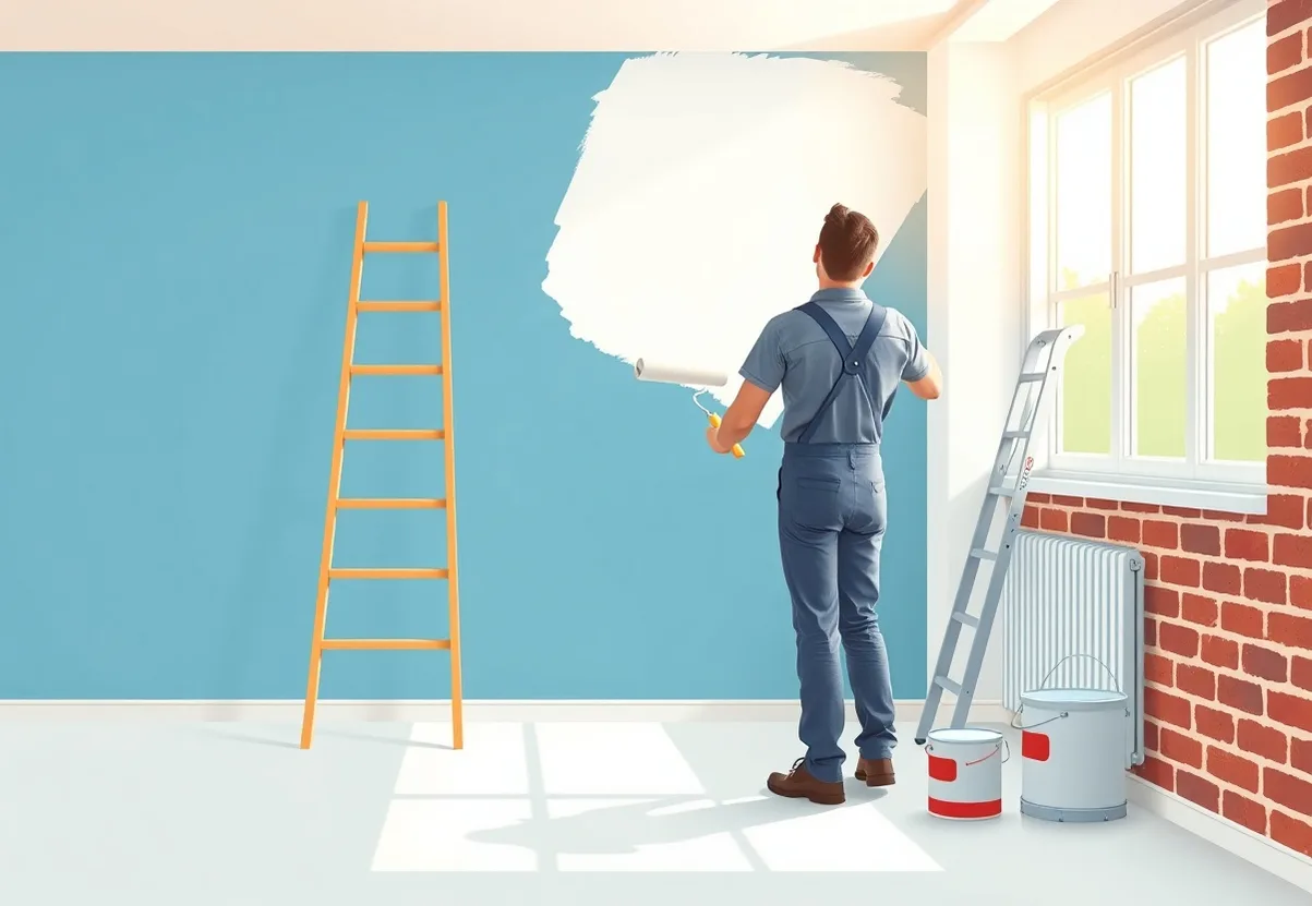Peintre Nœux-les-Mines 62290 en intervention sur un chantier